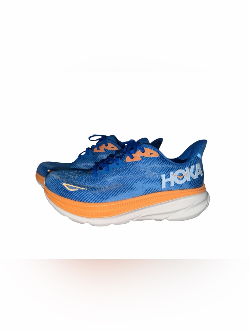 Hoka Blue and Orange Performance Running Sneakers